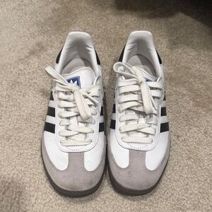 Adidas Men's White and Black Sneakers